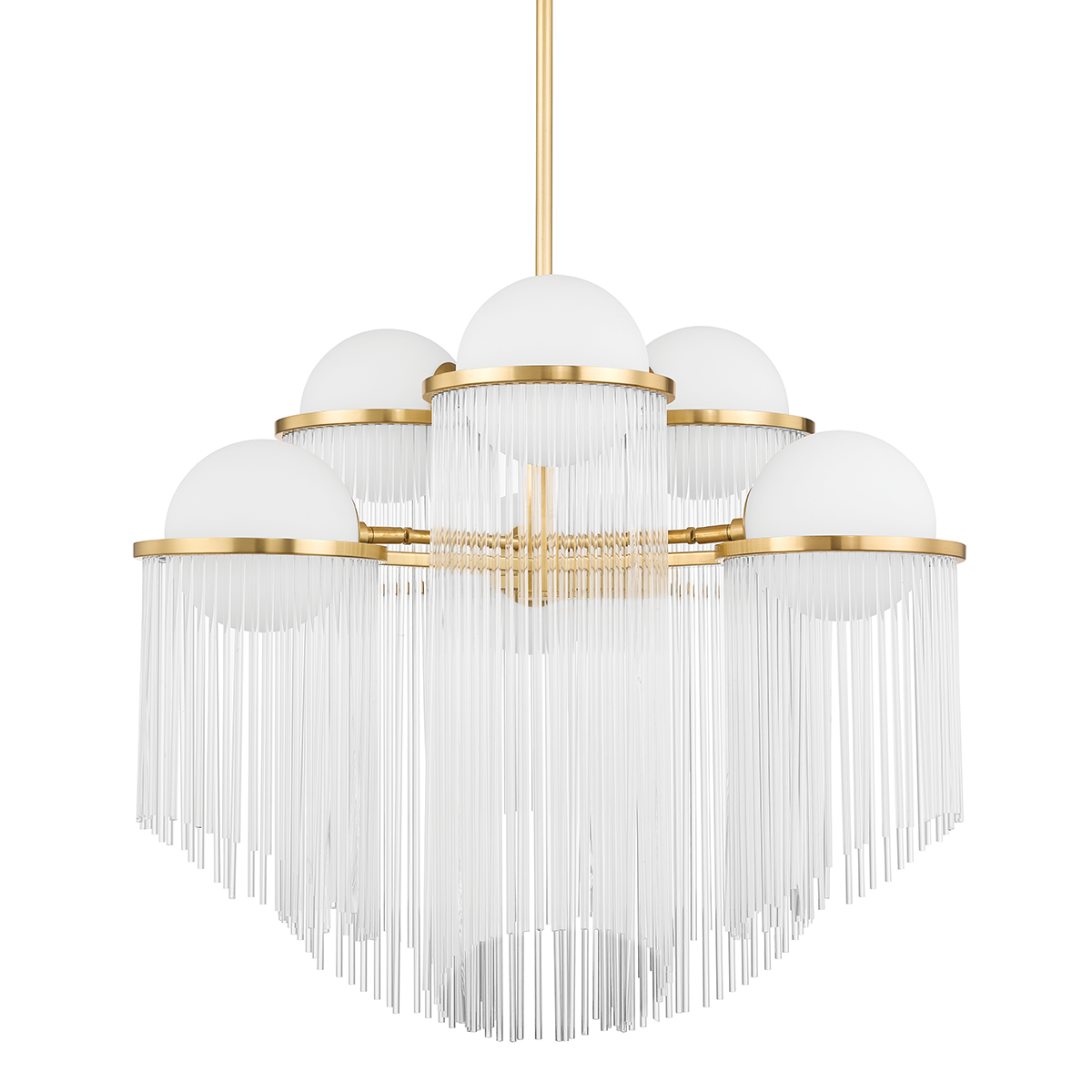 Celestial 6 Light Chandelier Aged Brass-Corbett Lighting-CORBETT-398-32-AGB-Chandeliers-1-France and Son