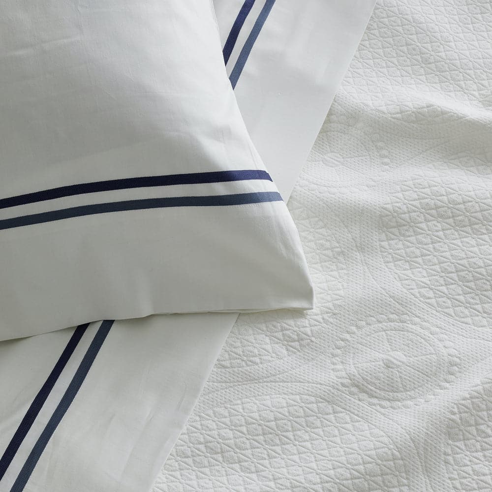 Doppio Sheet Set-Ann Gish-ANNGISH-YSETSSDOK-BLE-IND-BeddingBlue/Indigo-5-France and Son
