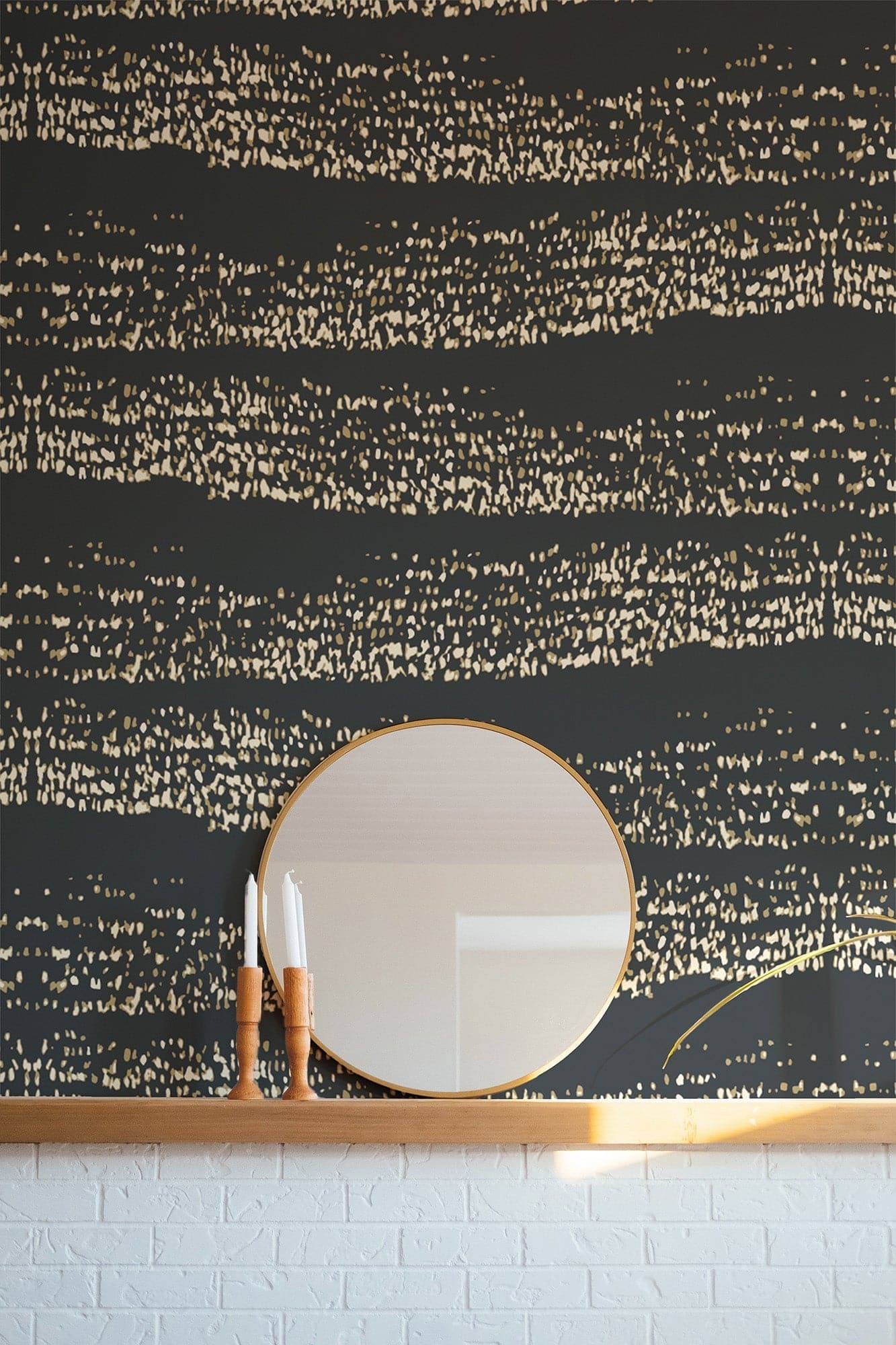 Reflections Wallpaper-Mitchell Black-MITCHB-WC418-AB-PM-10-Wall DecorPatterns Ash Blue-Premium Matte Paper-6-France and Son