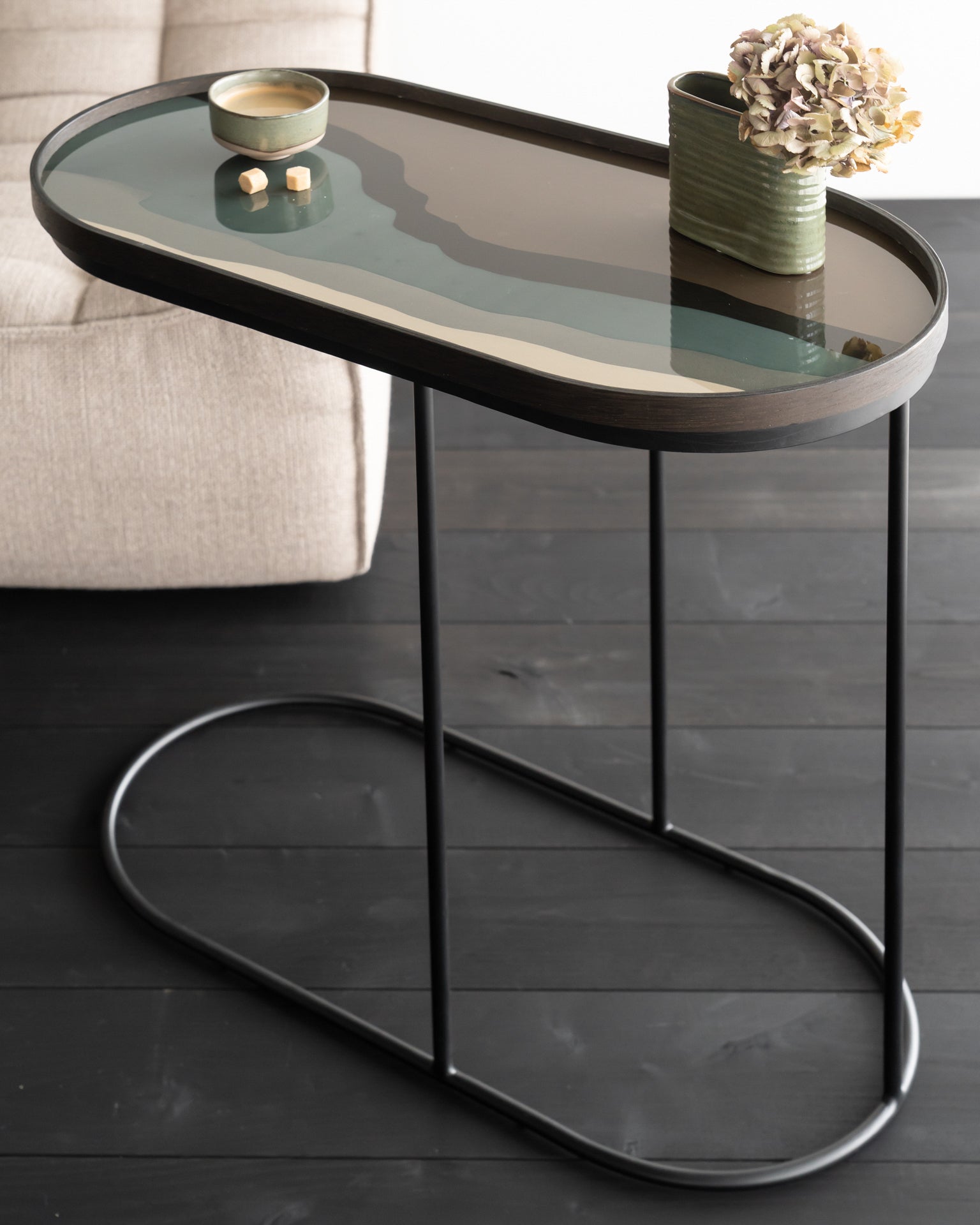 Tray Side Table - Black