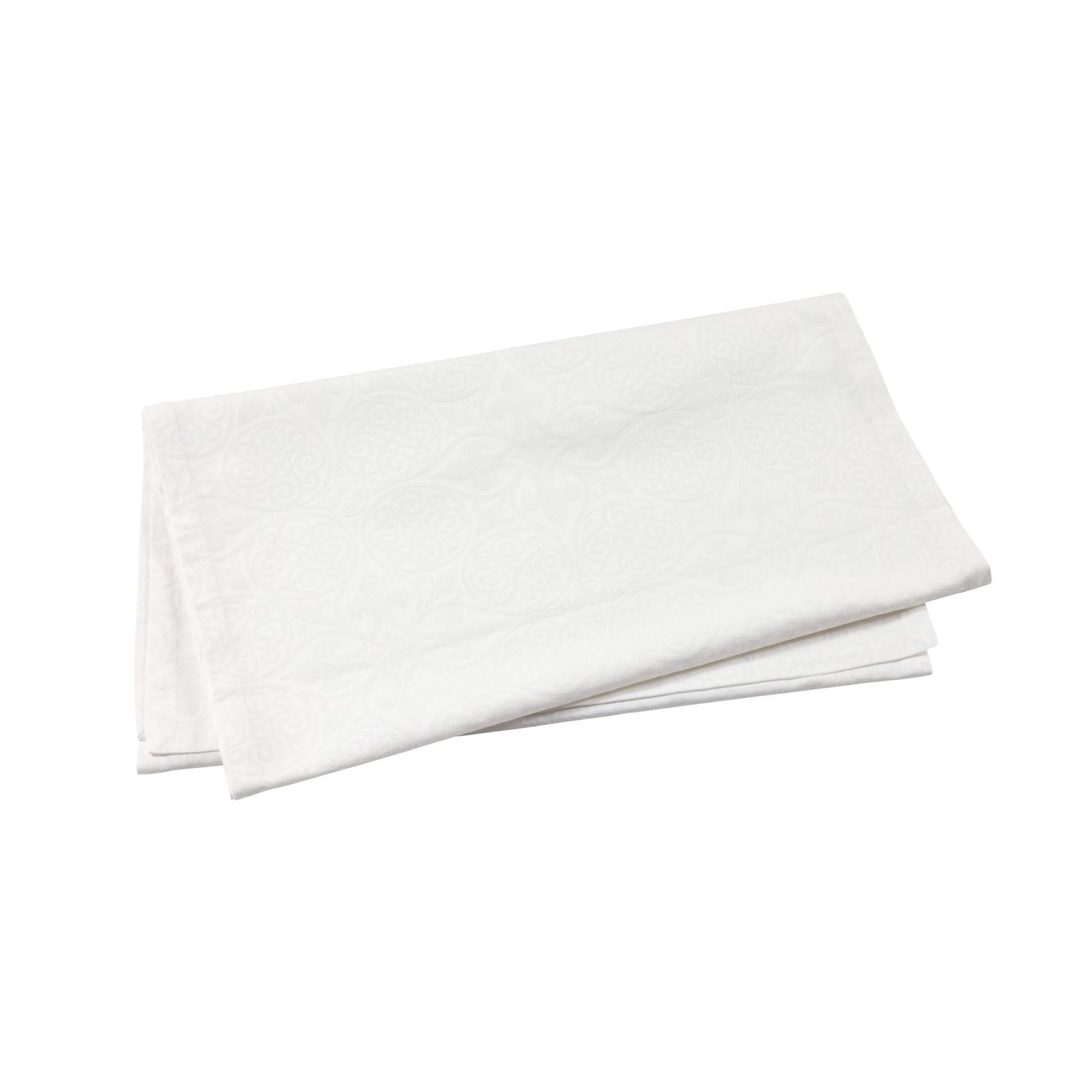 Damask Runner - White