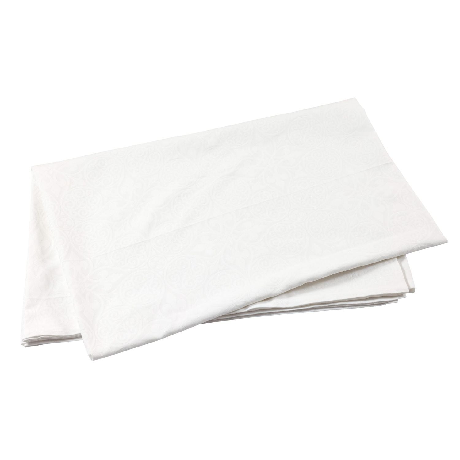 Damask Tablecloth - White