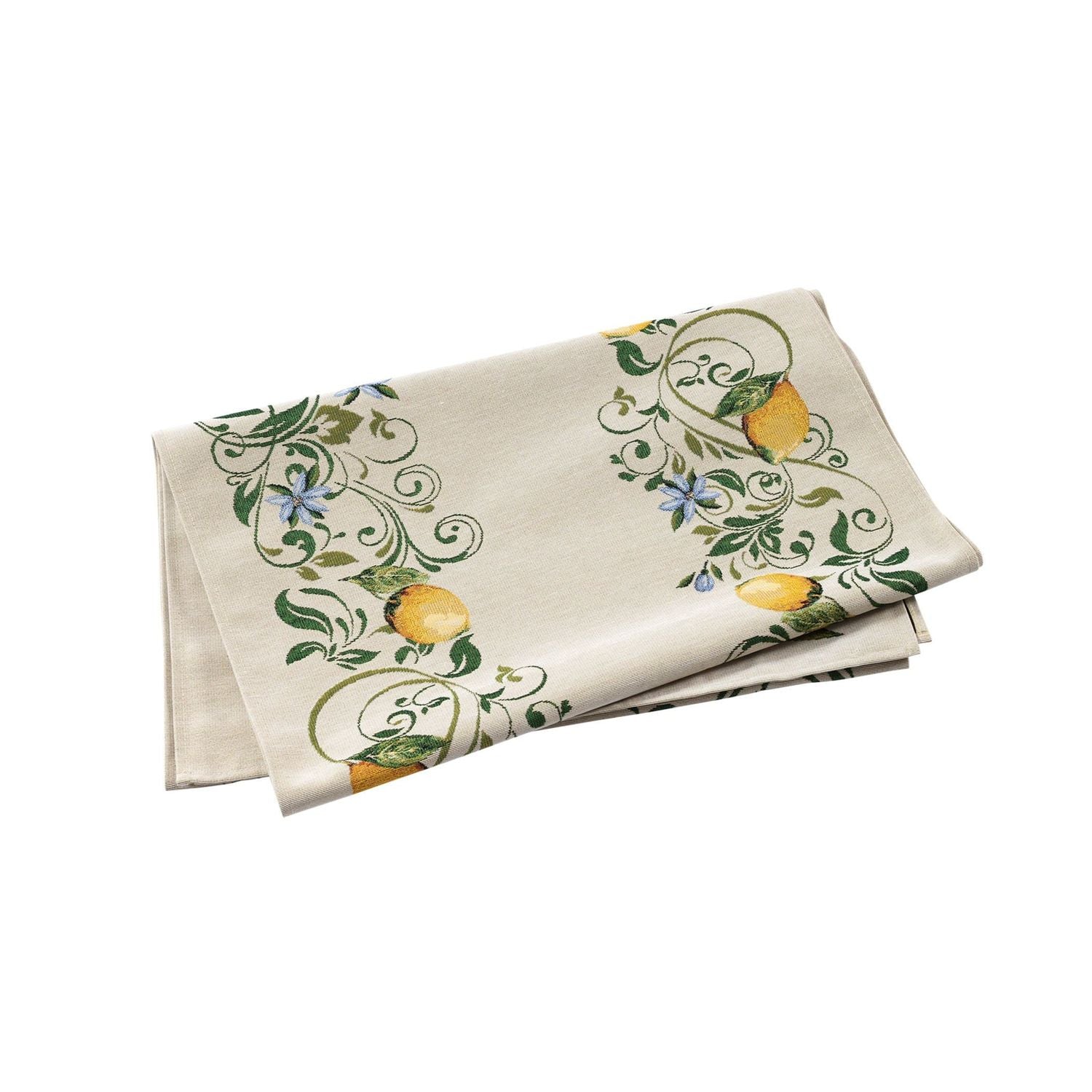 Tavola Lemons Runner with Flowers