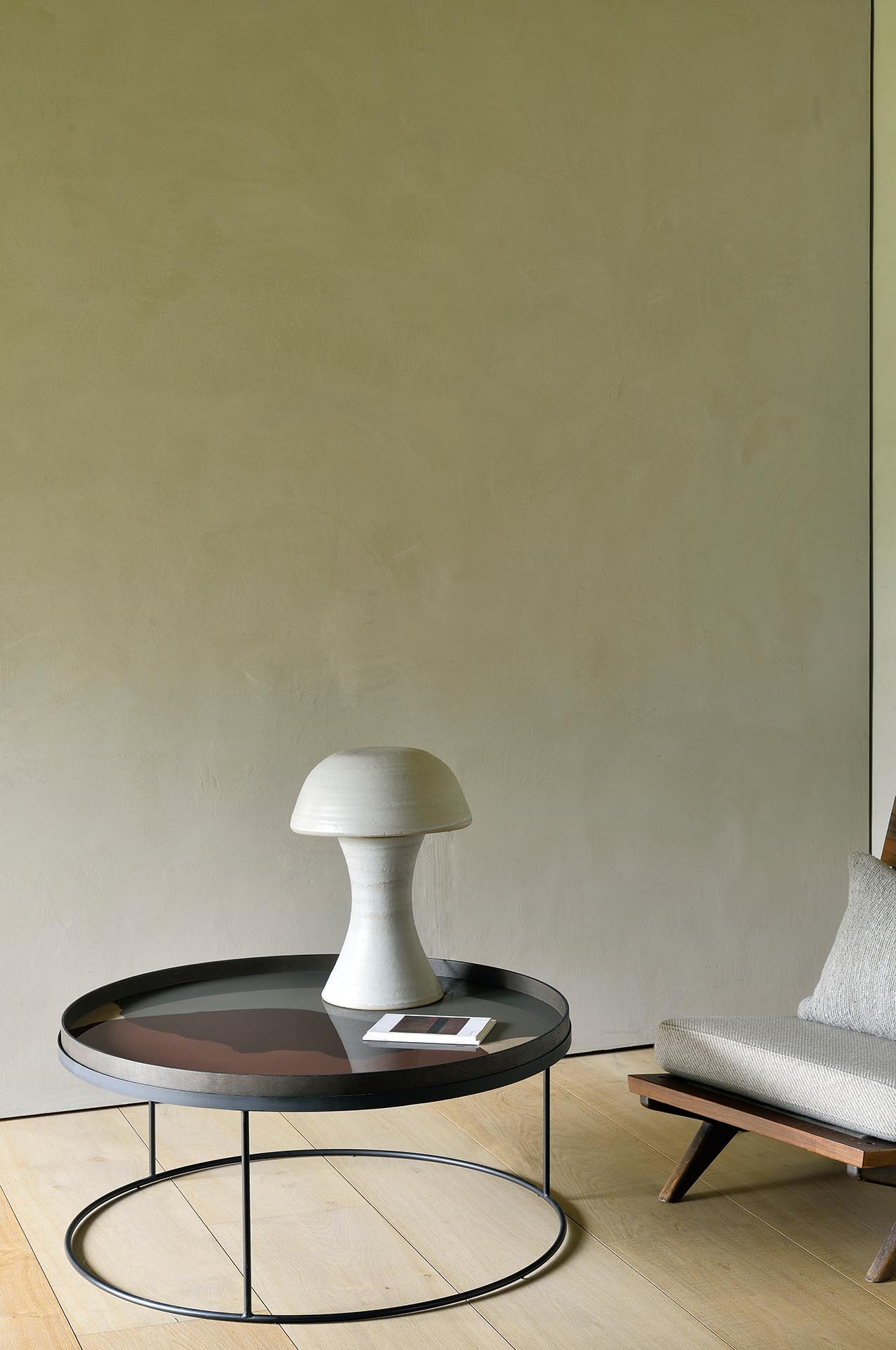 Combined Dots Glass Tray - Black