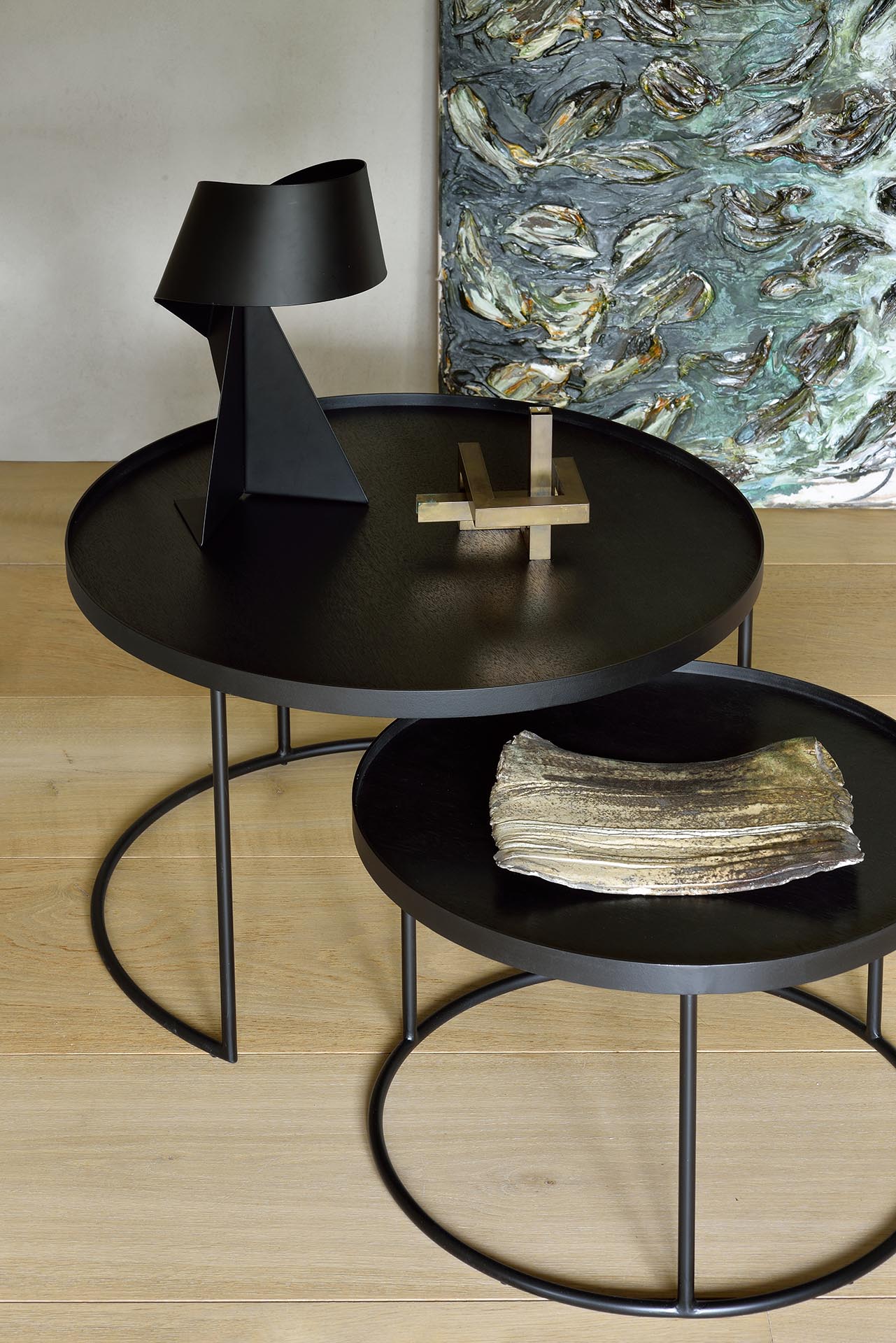 Tray Coffee Table Set - Black