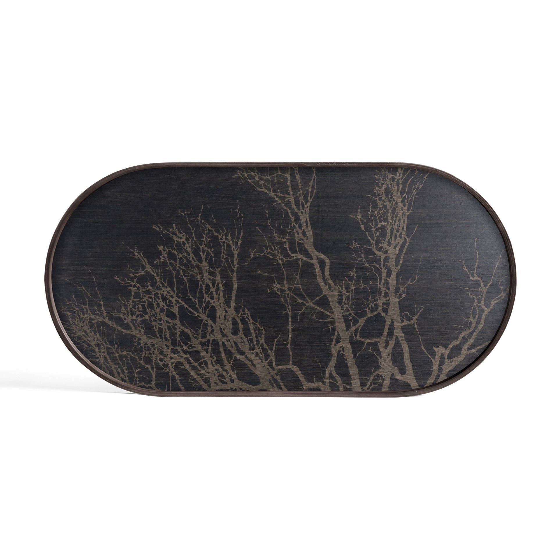 Tree Wooden Tray - Black