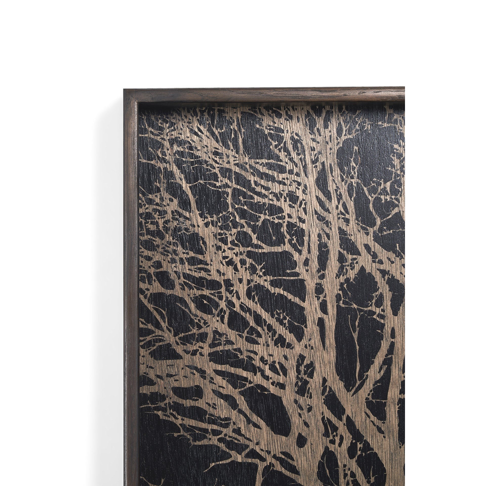 Tree Wooden Tray - Black