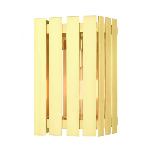 Greenwich Small Outdoor Wall Lantern-Livex Lighting-LIVEX-20751-12-Outdoor Wall SconcesSatin Brass-2-France and Son