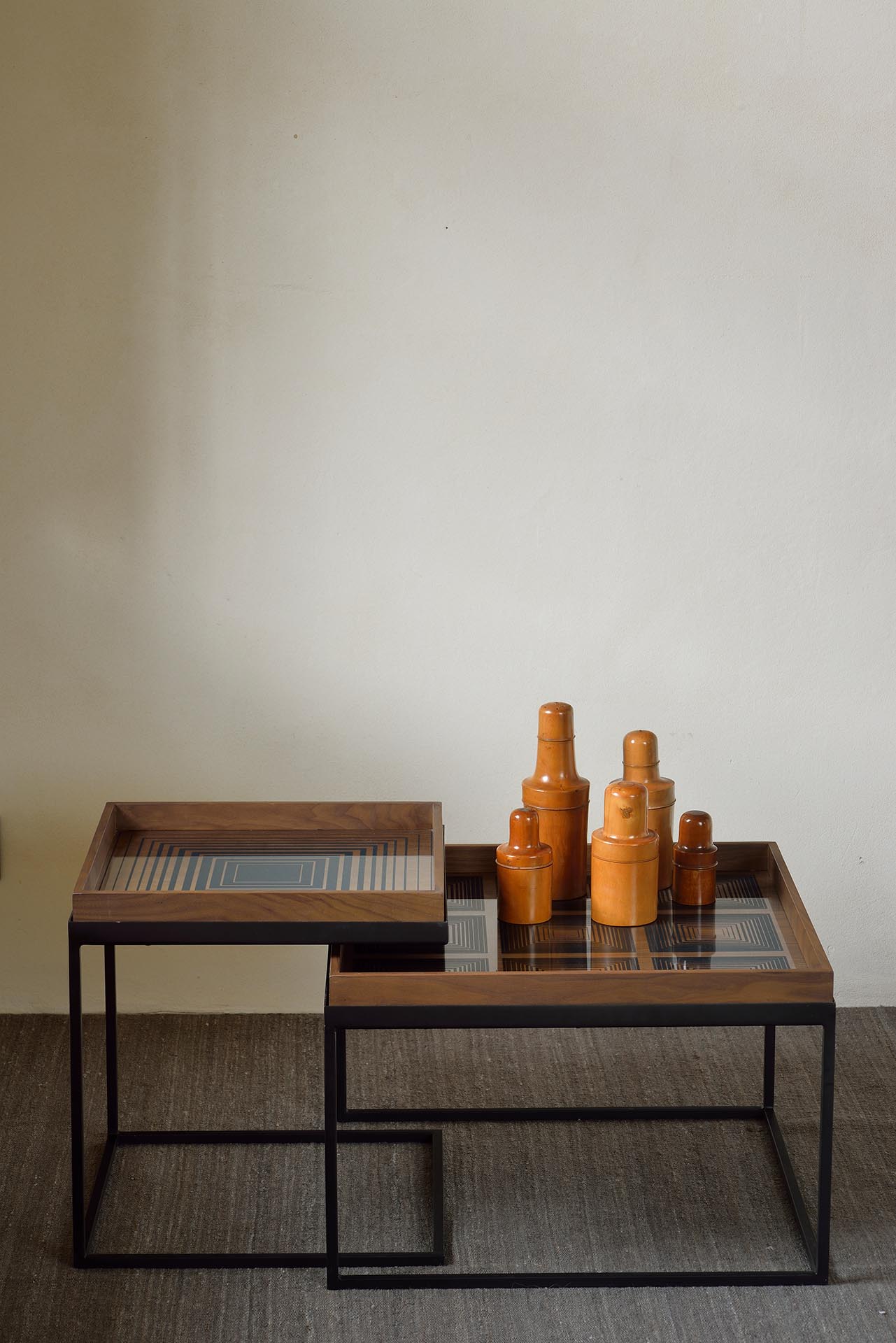 Tray Coffee Table Set - Black