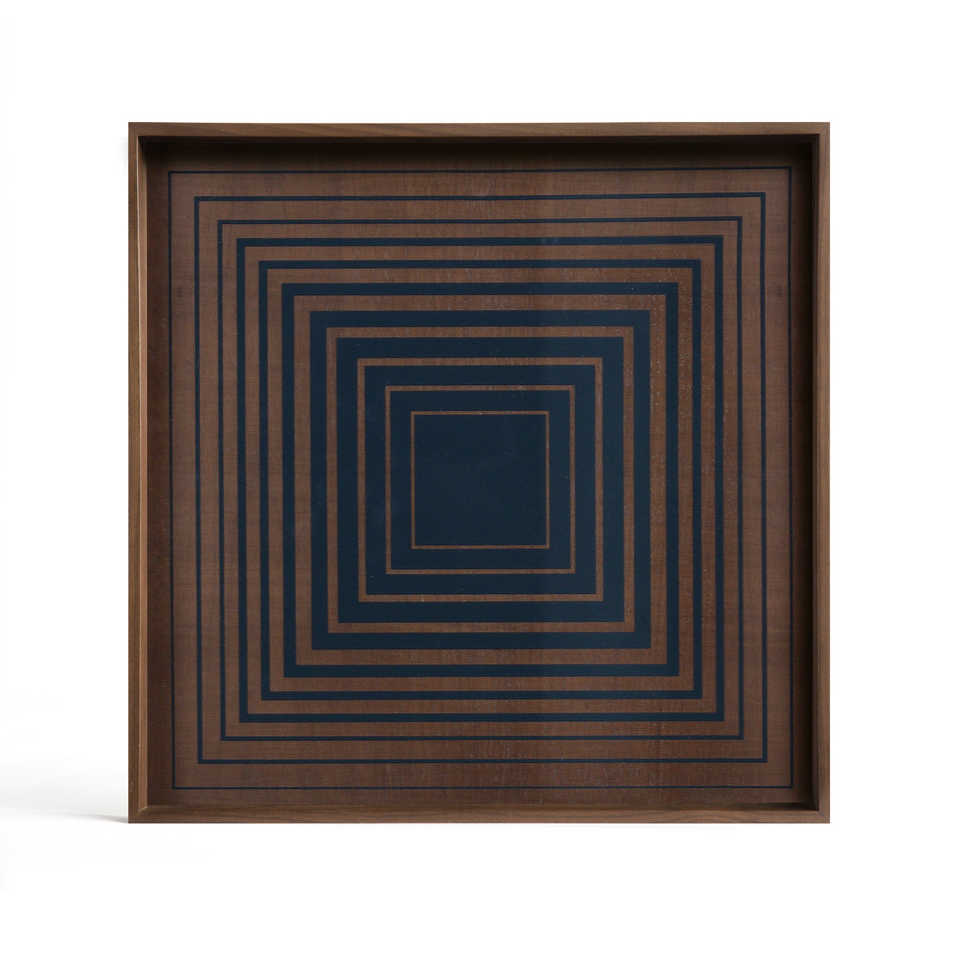 Squares Glass Tray - Black