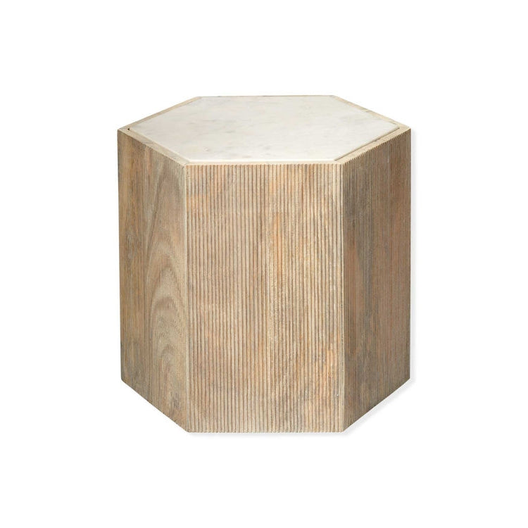 Argan Hexagon Table - Large-Jamie Young-JAMIEYO-20ARGA-LGWH-Side Tables-1-France and Son