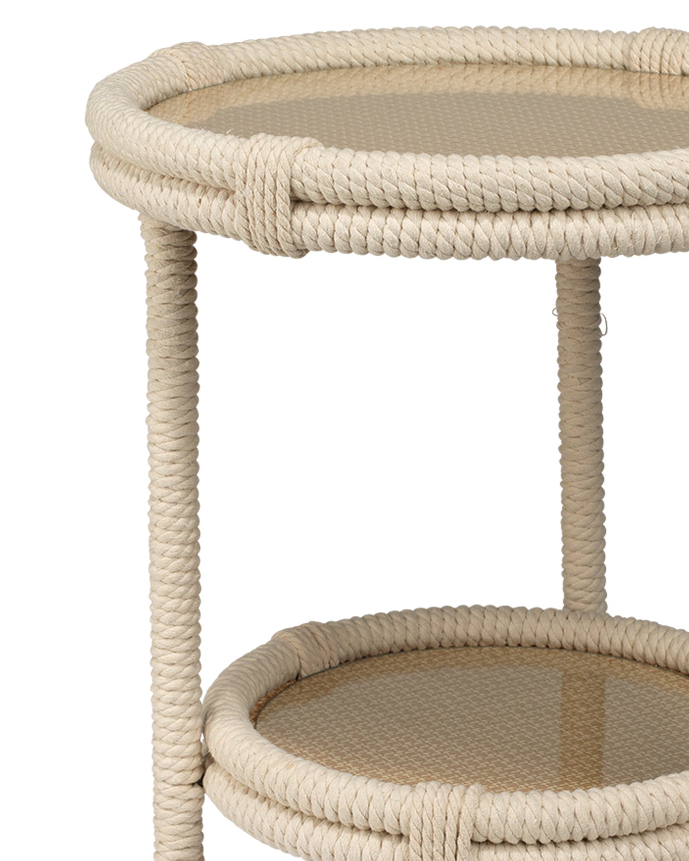 Delta Side Table in White Rope-Jamie Young-JAMIEYO-20DELT-STWH-Side Tables-3-France and Son