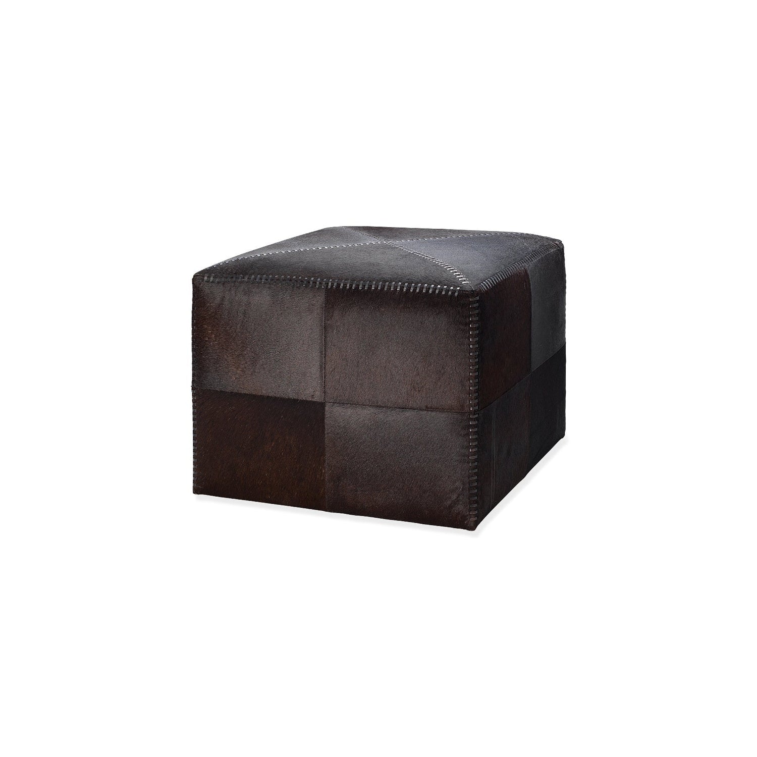 Large Ottoman Espresso Hide-Jamie Young-JAMIEYO-20OTTO-LGES-Stools & Ottomans-1-France and Son