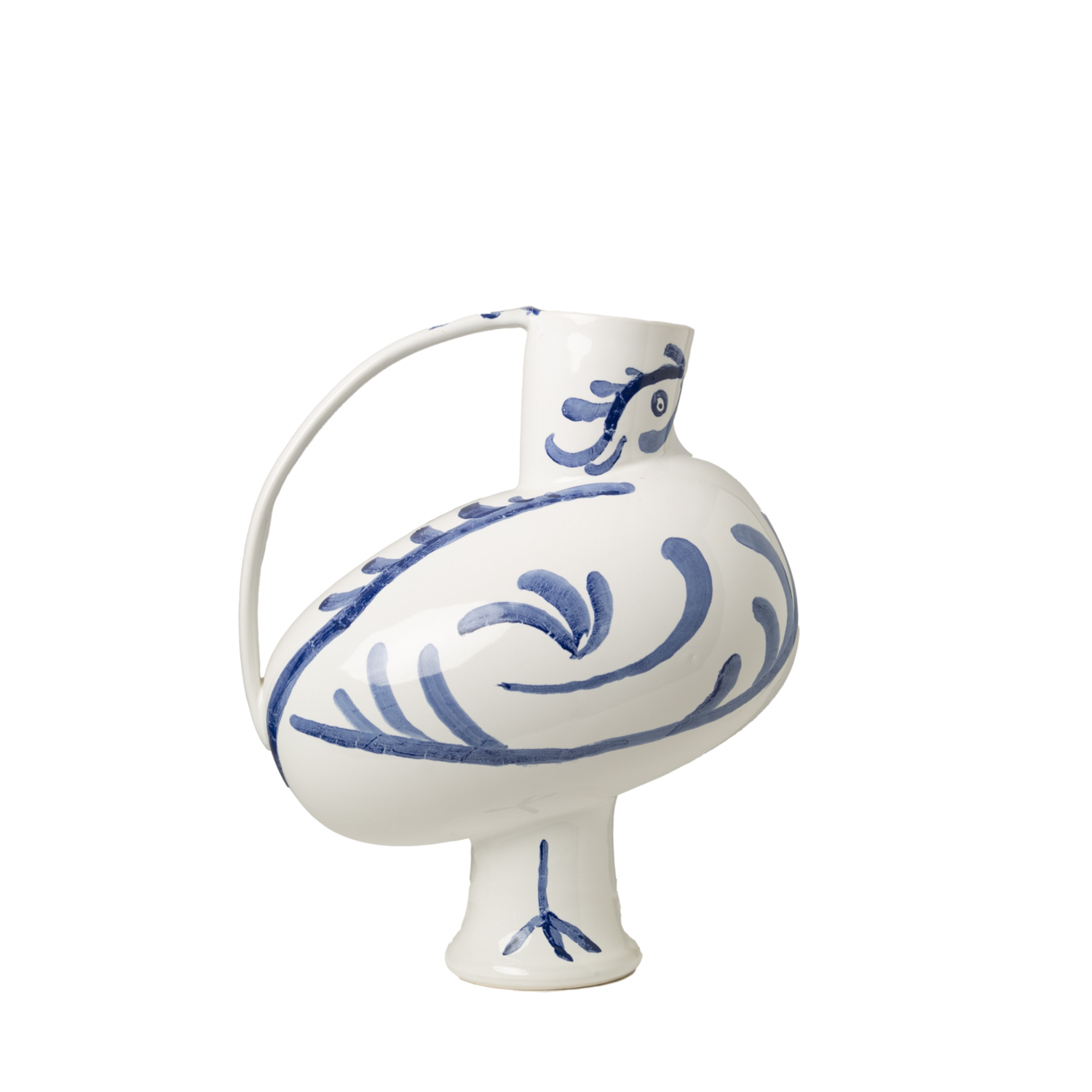 Pablo Pitcher-ABIGAILS-ABIGAILS-210002-Decorative ObjectsWhite w/ Blue Decor-1-France and Son