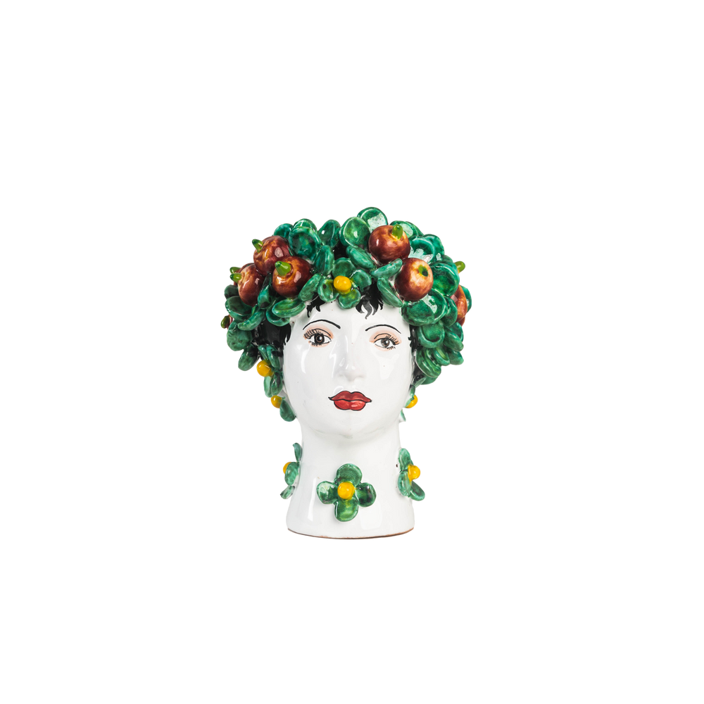 Ceramic Head Vase-ABIGAILS-ABIGAILS-211004-VasesApples Decor-Small-22-France and Son