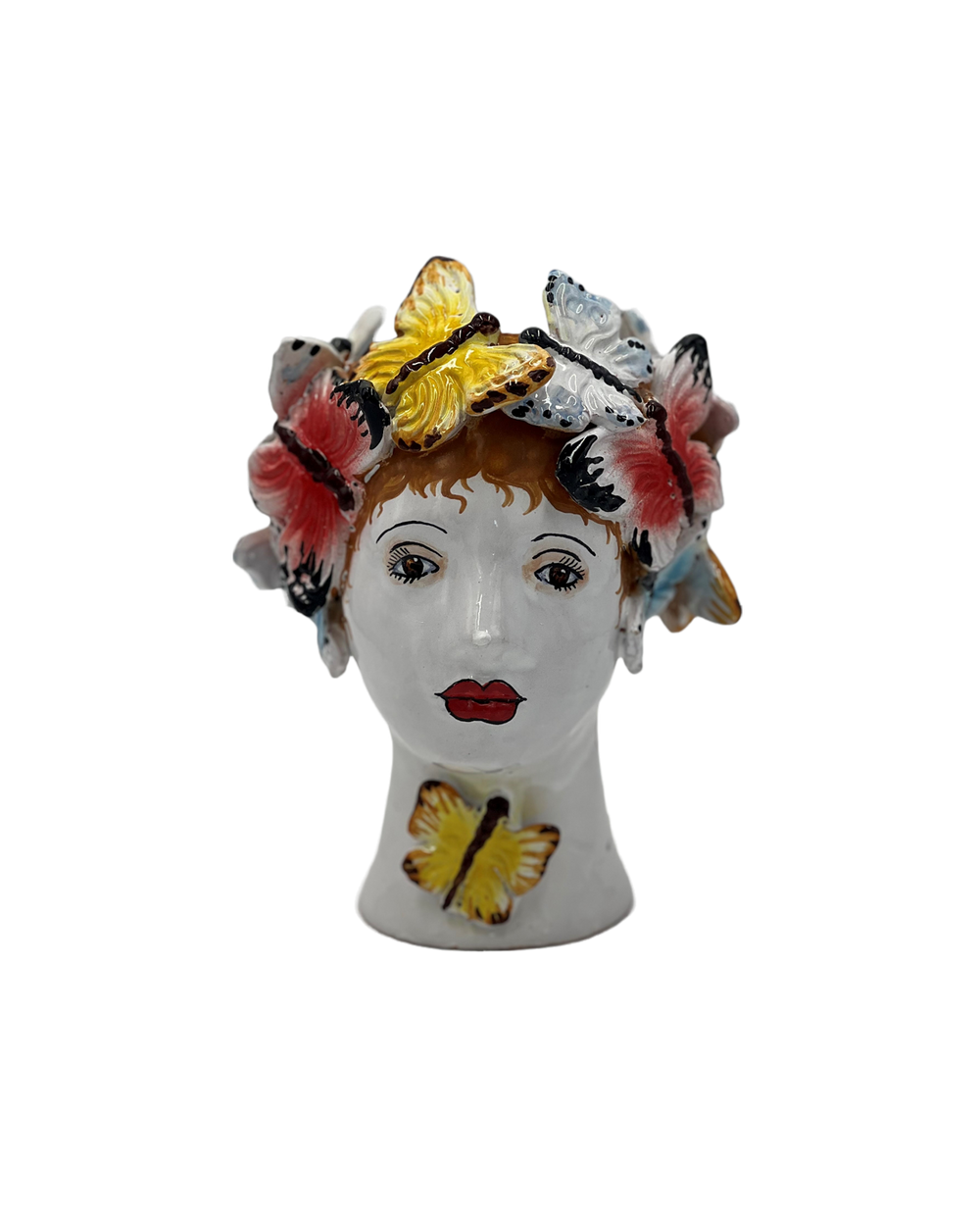 Ceramic Head Vase-ABIGAILS-ABIGAILS-211009-VasesButterflies Decor-Small-24-France and Son