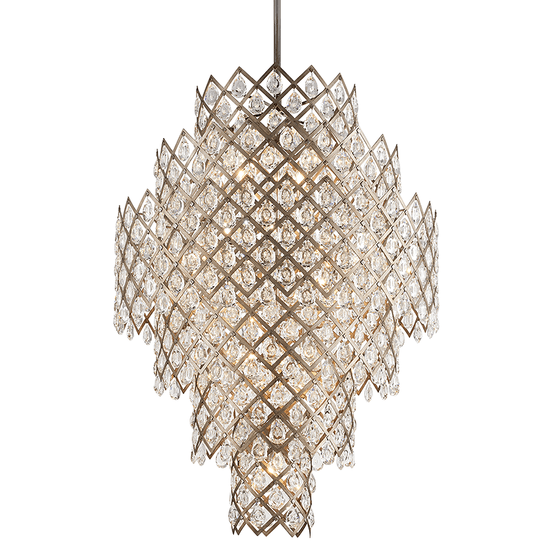 Tiara 17Lt Pendant Entry Large Vienna Bronze-Corbett Lighting-CORBETT-214-717-Pendants-1-France and Son