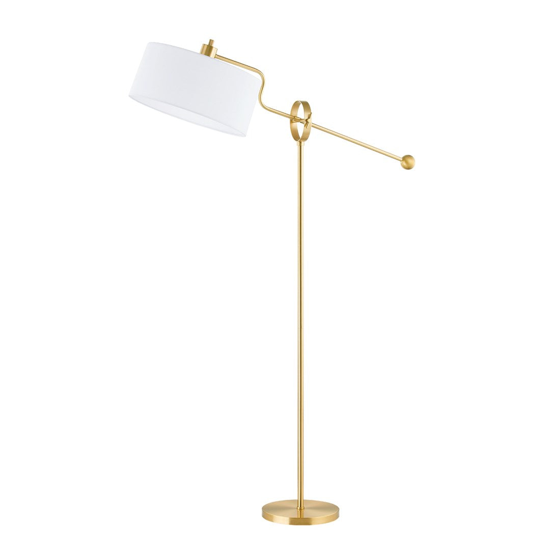 Libby - 1 Light Floor Lamp-Mitzi-HVL-HL744401-AGB-Floor Lamps-1-France and Son