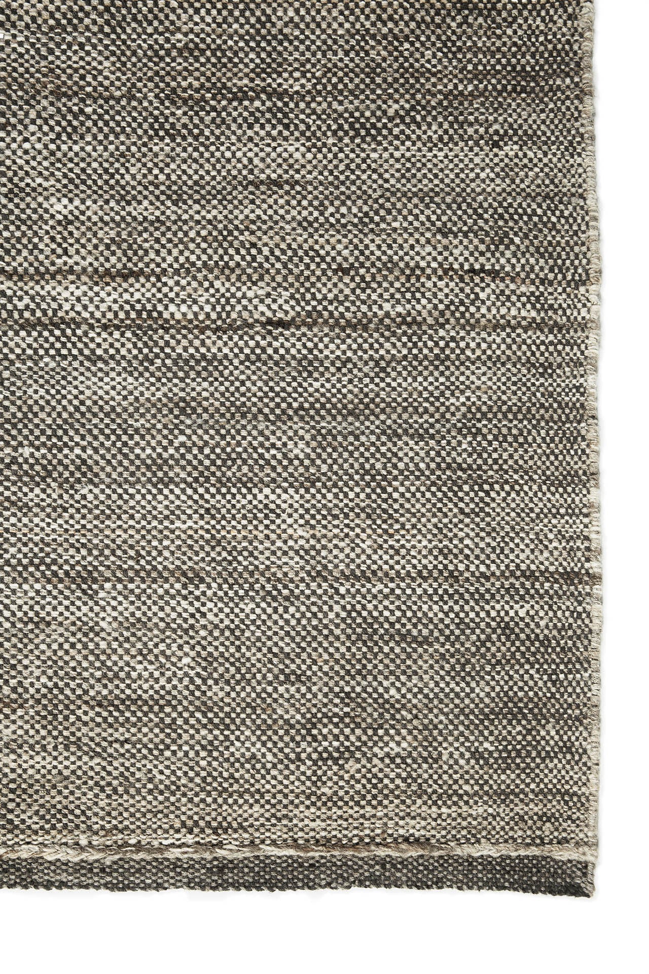 Checked Kilim Rug - Grey