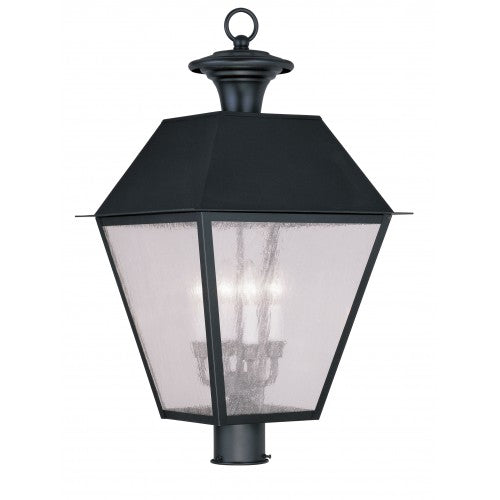 Mansfield 4 Light Outdoor Post Top Lantern-Livex Lighting-LIVEX-2173-04-Outdoor Post LanternsBlack-1-France and Son