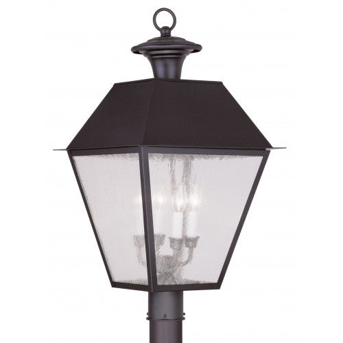 Mansfield 4 Light Outdoor Post Top Lantern-Livex Lighting-LIVEX-2173-07-Outdoor Post LanternsBronze-2-France and Son
