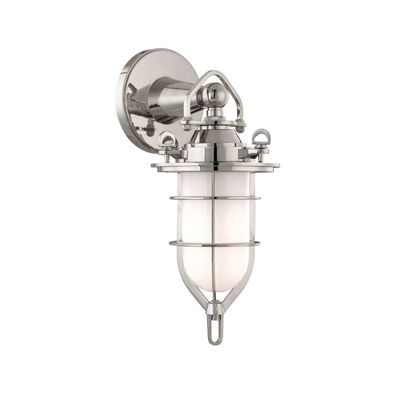 New Canaan 1 Light Bath Bracket-Hudson Valley-HVL-6501-PN-Bathroom LightingPolished Nickel-2-France and Son