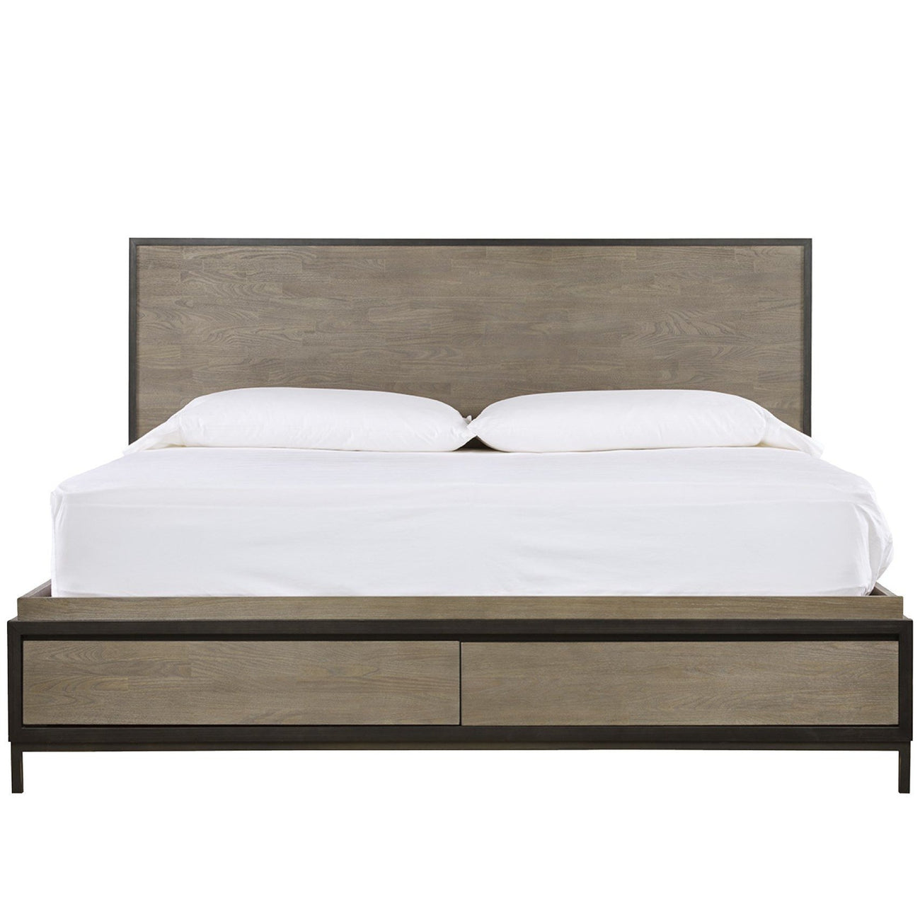 Curated Spencer Storage Bed-Universal Furniture-UNIV-219210SB-BedsQueen-Gray and Parchment-5-France and Son