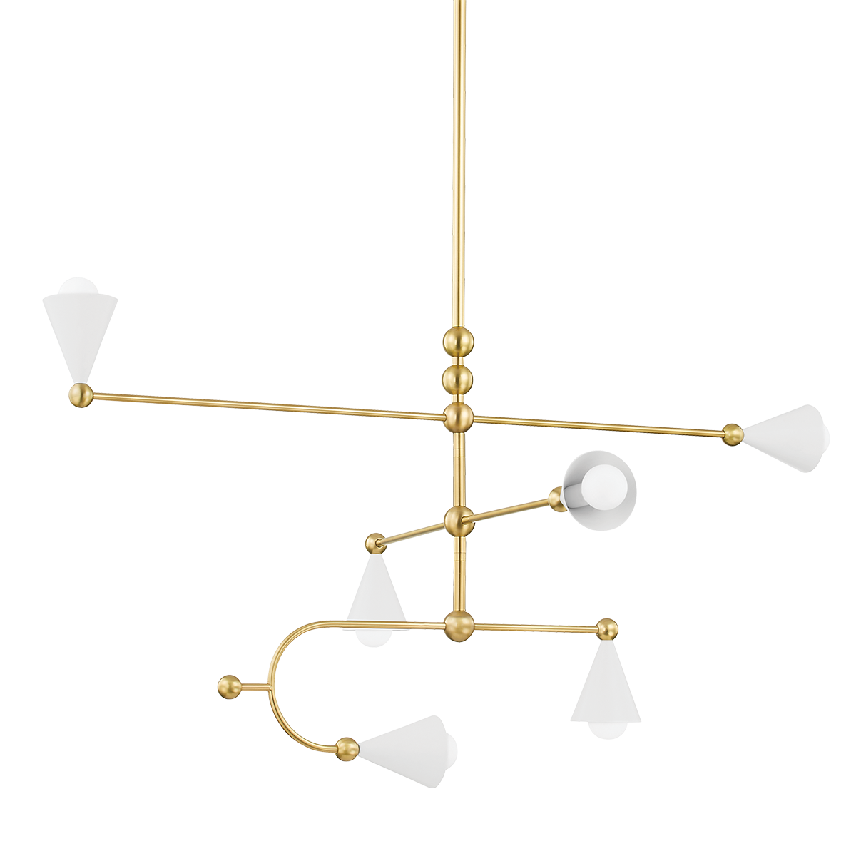 Hikari 6 Light Chandelier-Mitzi-HVL-H681806-AGB/SWH-Chandeliers-1-France and Son
