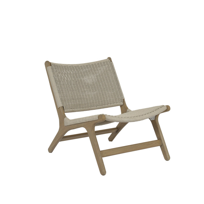Coastal Teak Cushionless Accent Chair-Sunset West-SUNSET-5502-21LB-Outdoor Lounge Chairs-1-France and Son