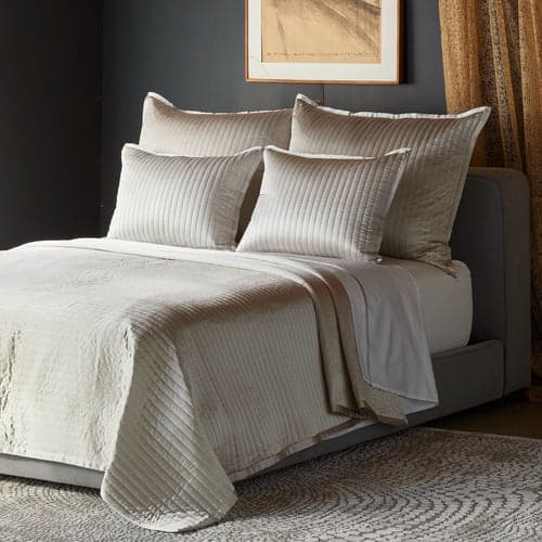 Charmeuse Channel Quilt Coverlet-Ann Gish-ANNGISH-CONQK-CHA-BeddingCharcoal-King-1-France and Son