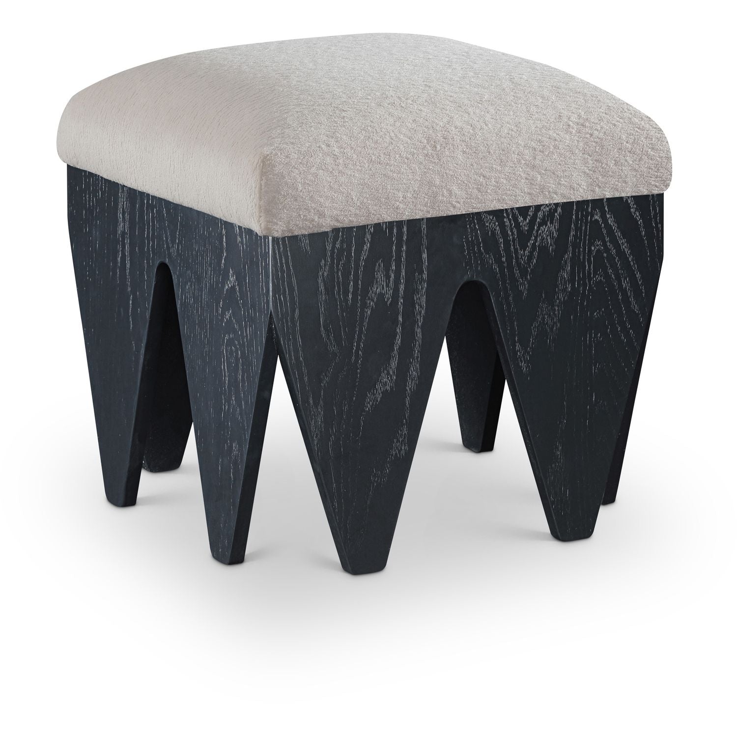Altair Velour Fur Fabric Upholstered Bench