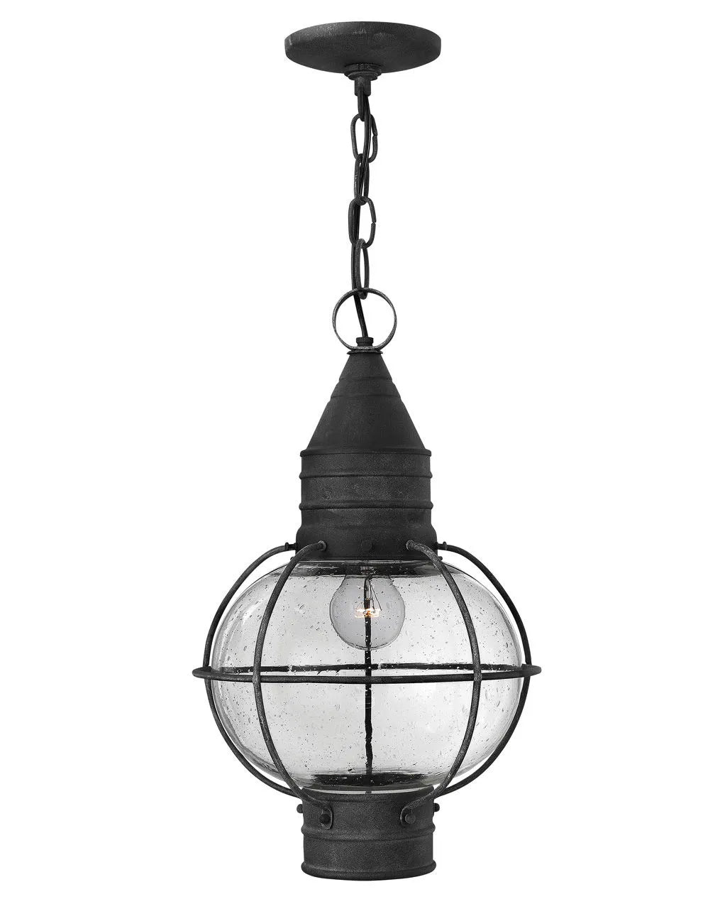 Outdoor Cape Cod Medium Hanging Lantern-Hinkley Lighting-HINKLEY-2202DZ-Outdoor Post LanternsAged Zinc-2-France and Son