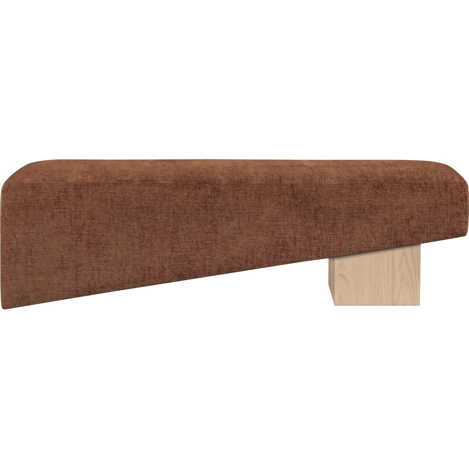 Alora Fabric Upholstered Bench — Cognac / Natural