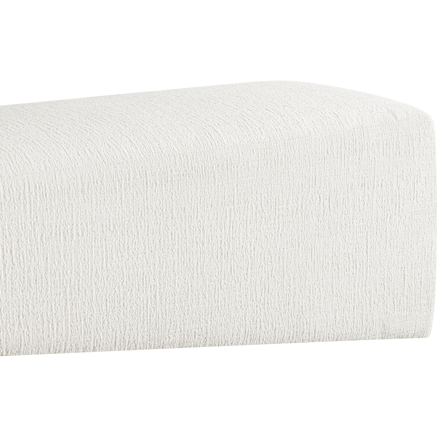 Alora Fabric Upholstered Bench — Cream / Natural