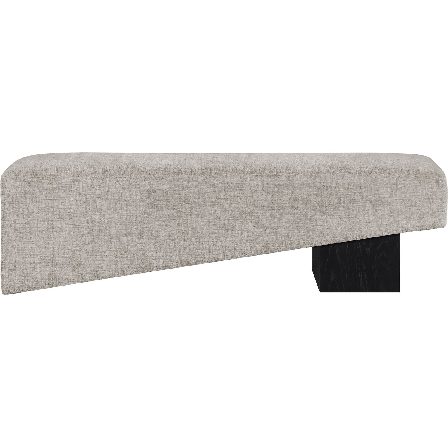 Alora Fabric Upholstered Bench — Grey / Black