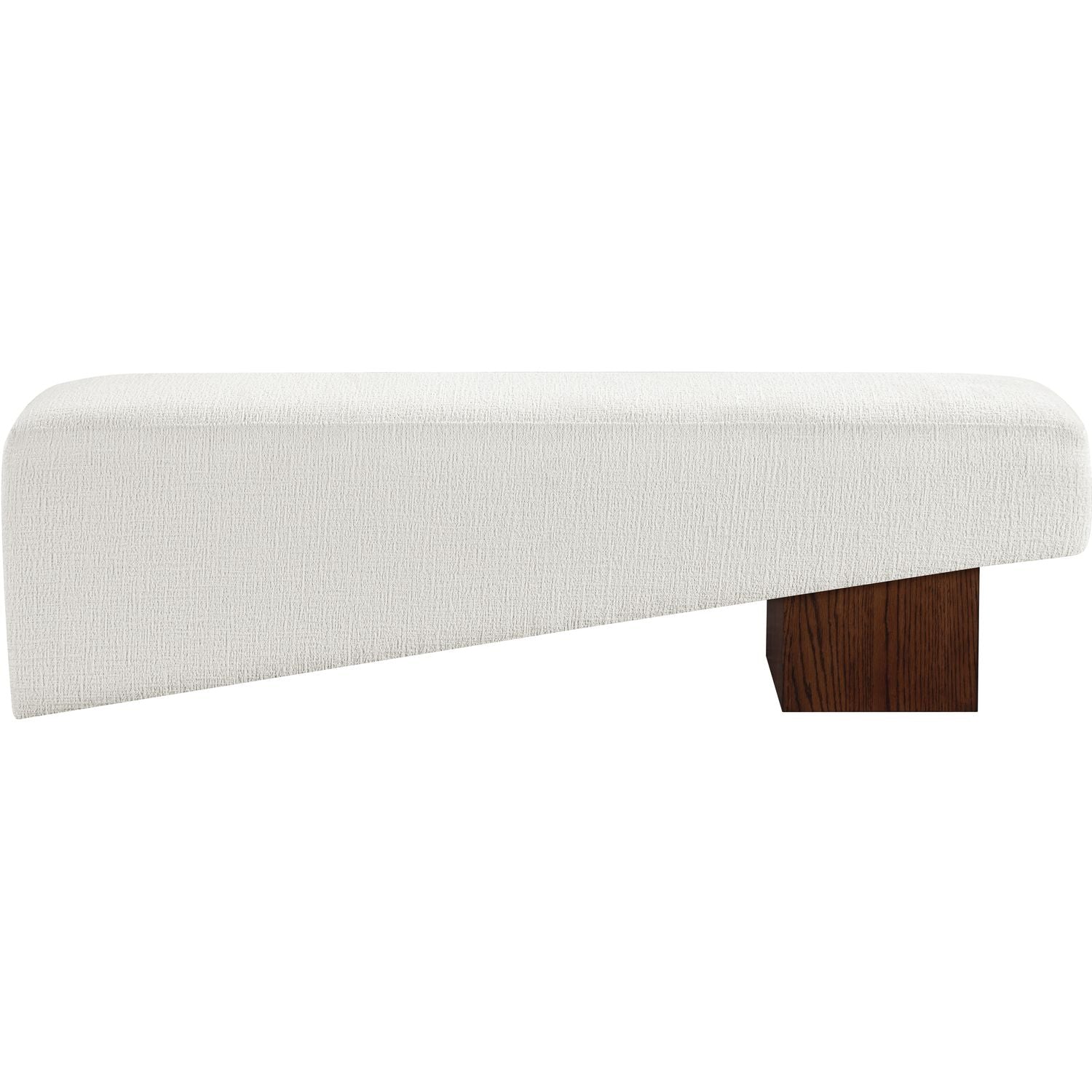 Alora Fabric Upholstered Bench — Cream / Brown