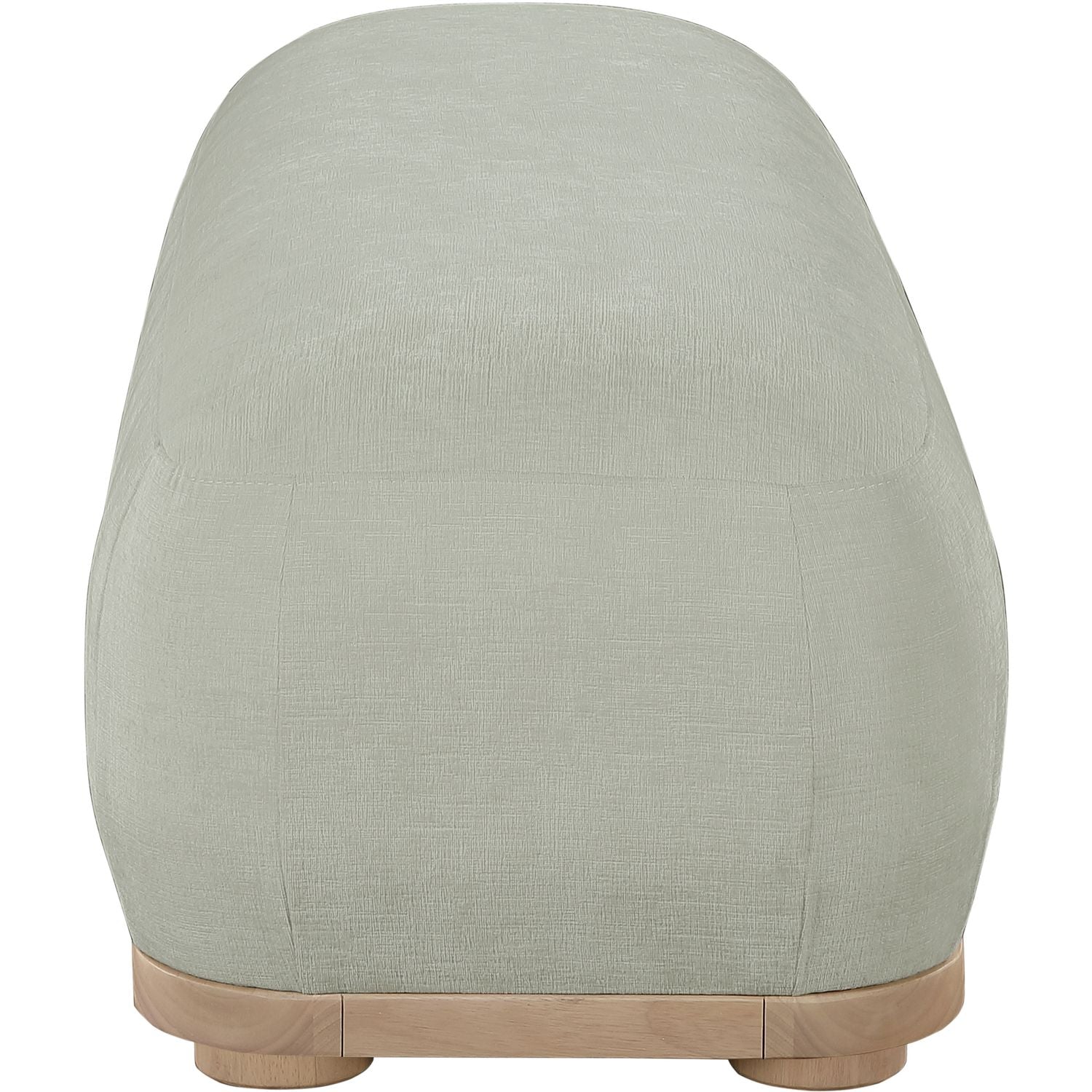 Calum Chenille Fabric Upholstered Bench — Mint / Natural