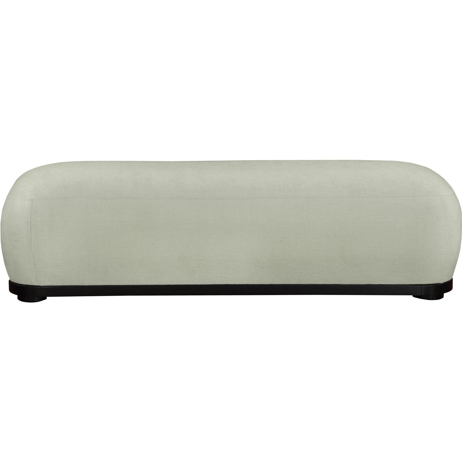 Calum Chenille Fabric Upholstered Bench — Mint / Black