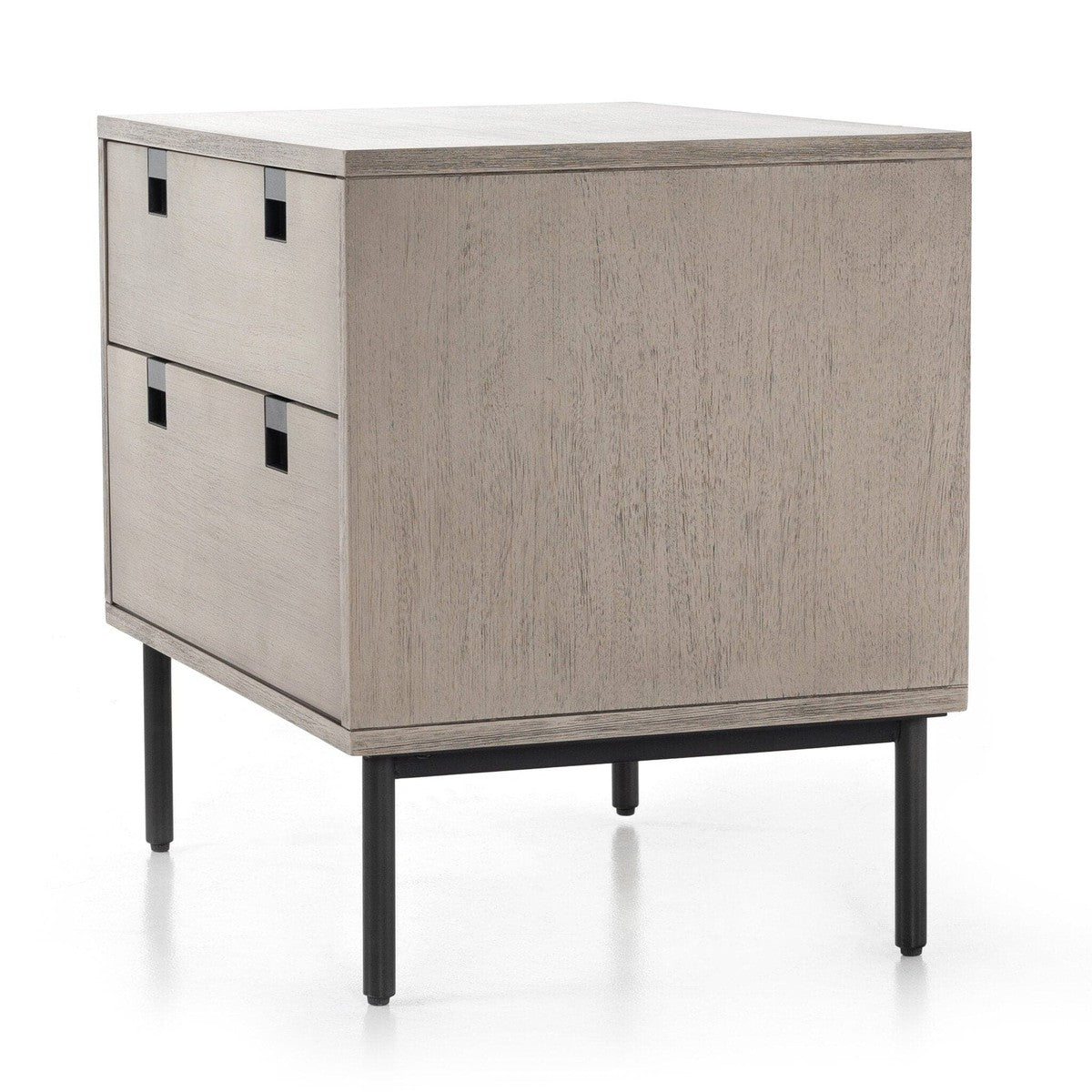 Carly 2 Drawer Nightstand - Grey Wash Veneer