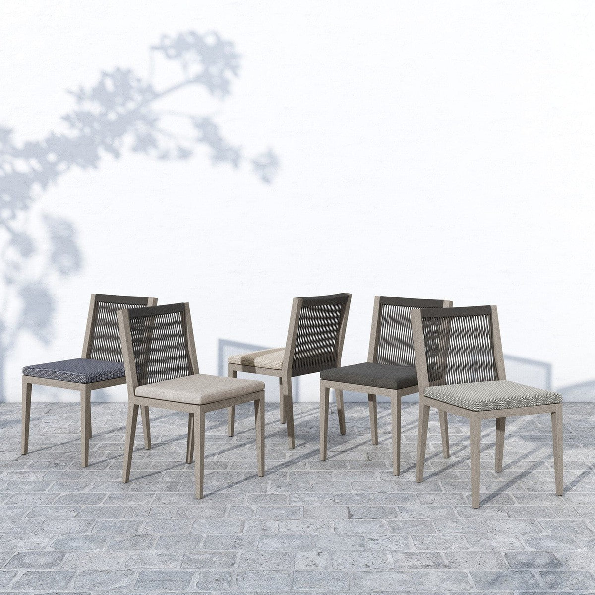 Sherwood Outdoor Dining Chair, Weathered Grey - Venao Charcoal