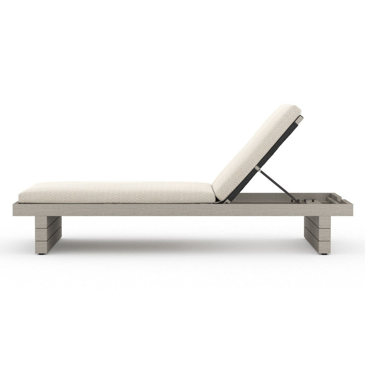 Leroy Outdoor Chaise - Weathered Grey - Faye Sand