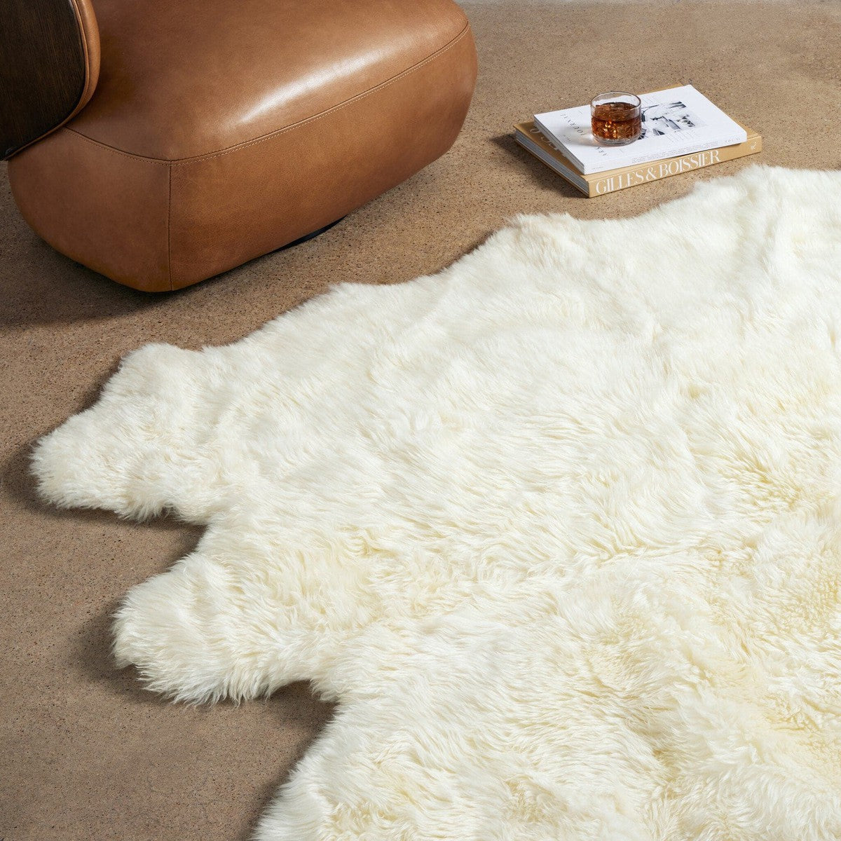 Lalo Lambskin Rug - White Lambskin