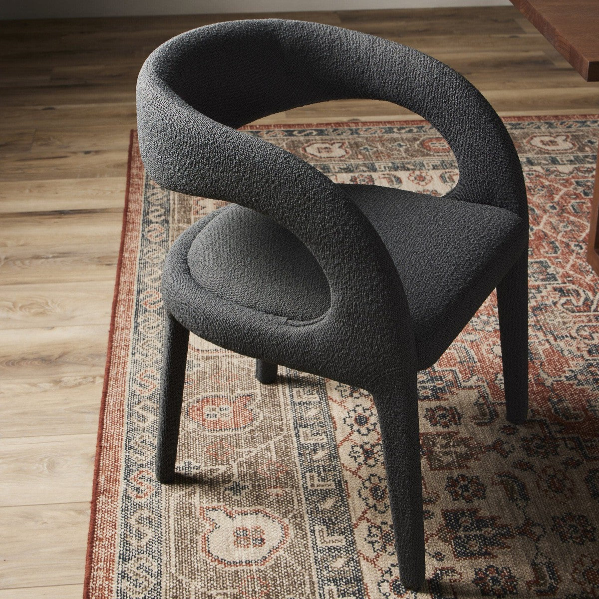 Hawkins Dining Chair - FIQA Boucle Charcoal