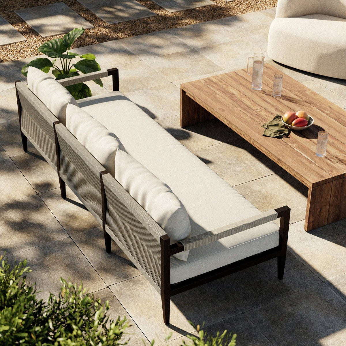 Sherwood Outdoor Sofa, Bronze - Venao Ivory