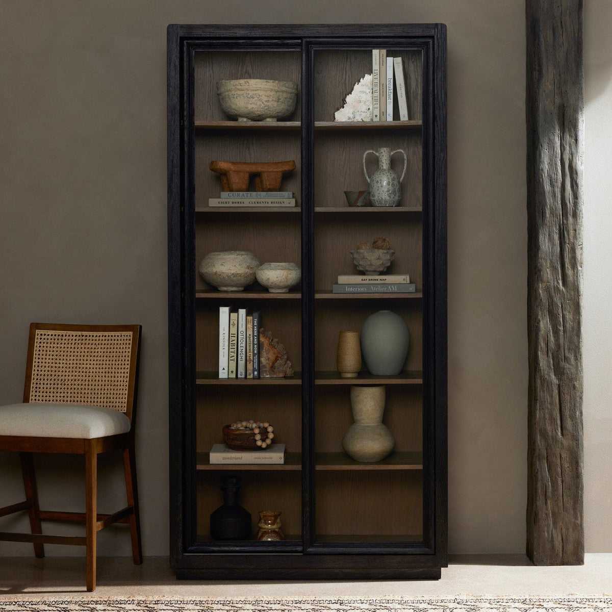 Normand Cabinet - Distressed Black Oak