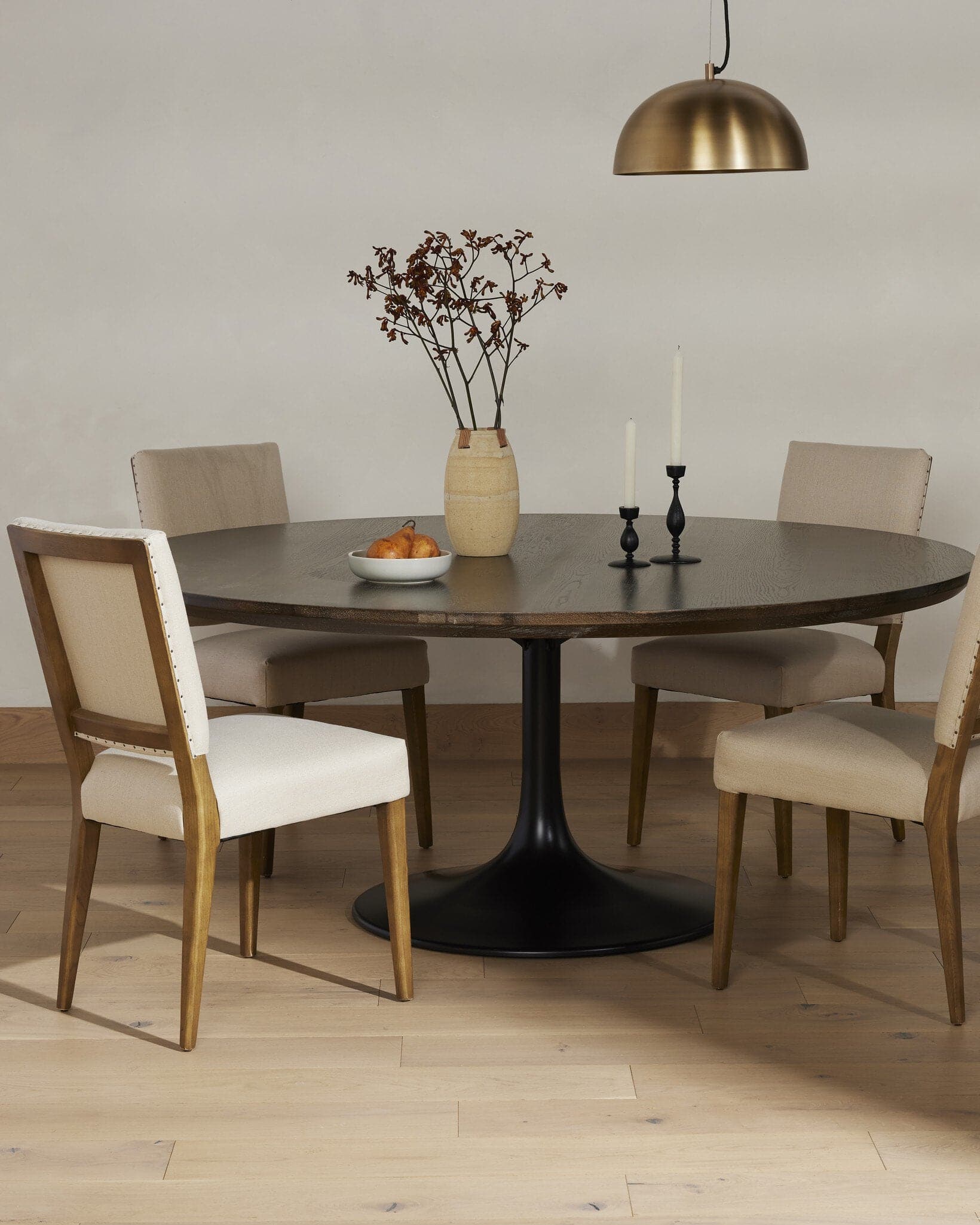 Powell Dining Table - English Brown Oak Veneer