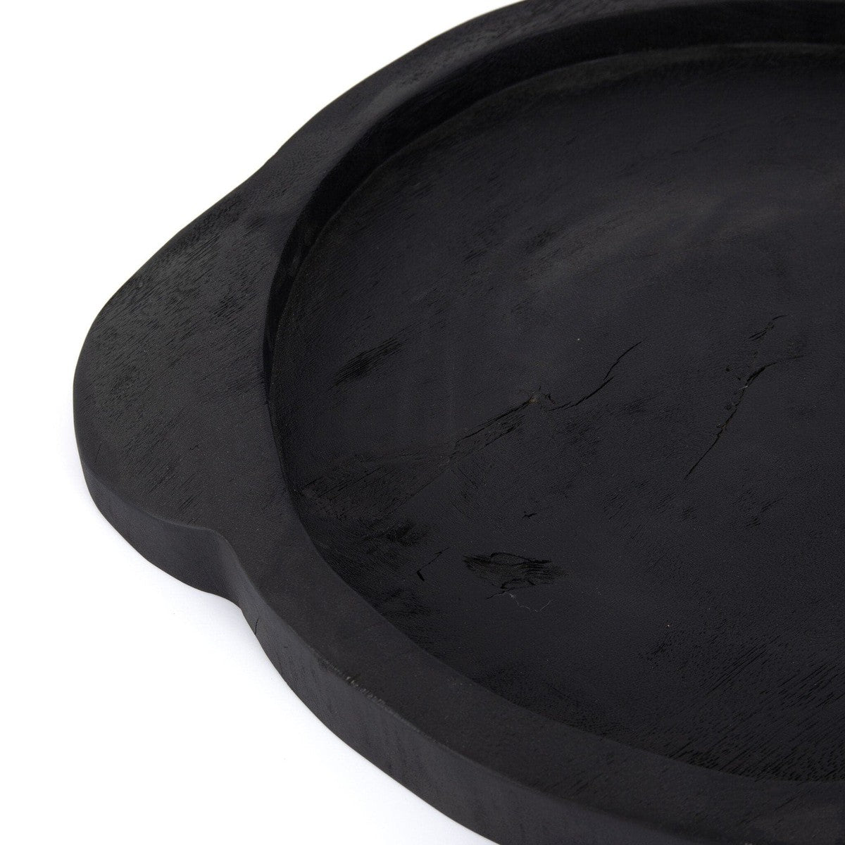 Tadeo Round Tray - Carbonized Black