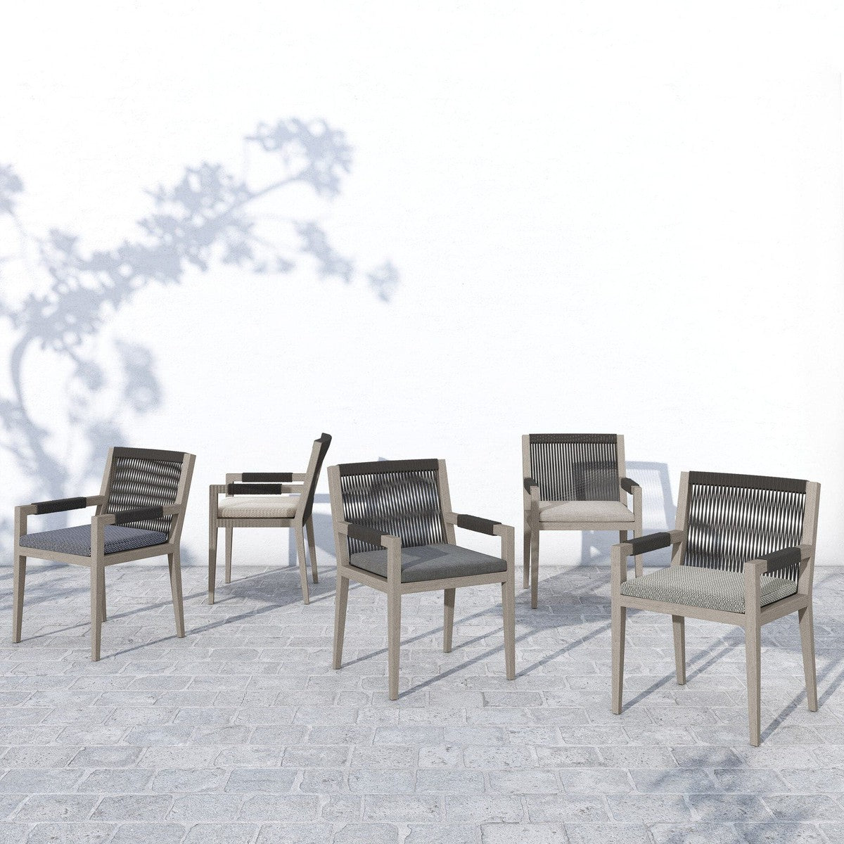 Sherwood Outdoor Dining Armchair, Weathered Grey - Venao Grey