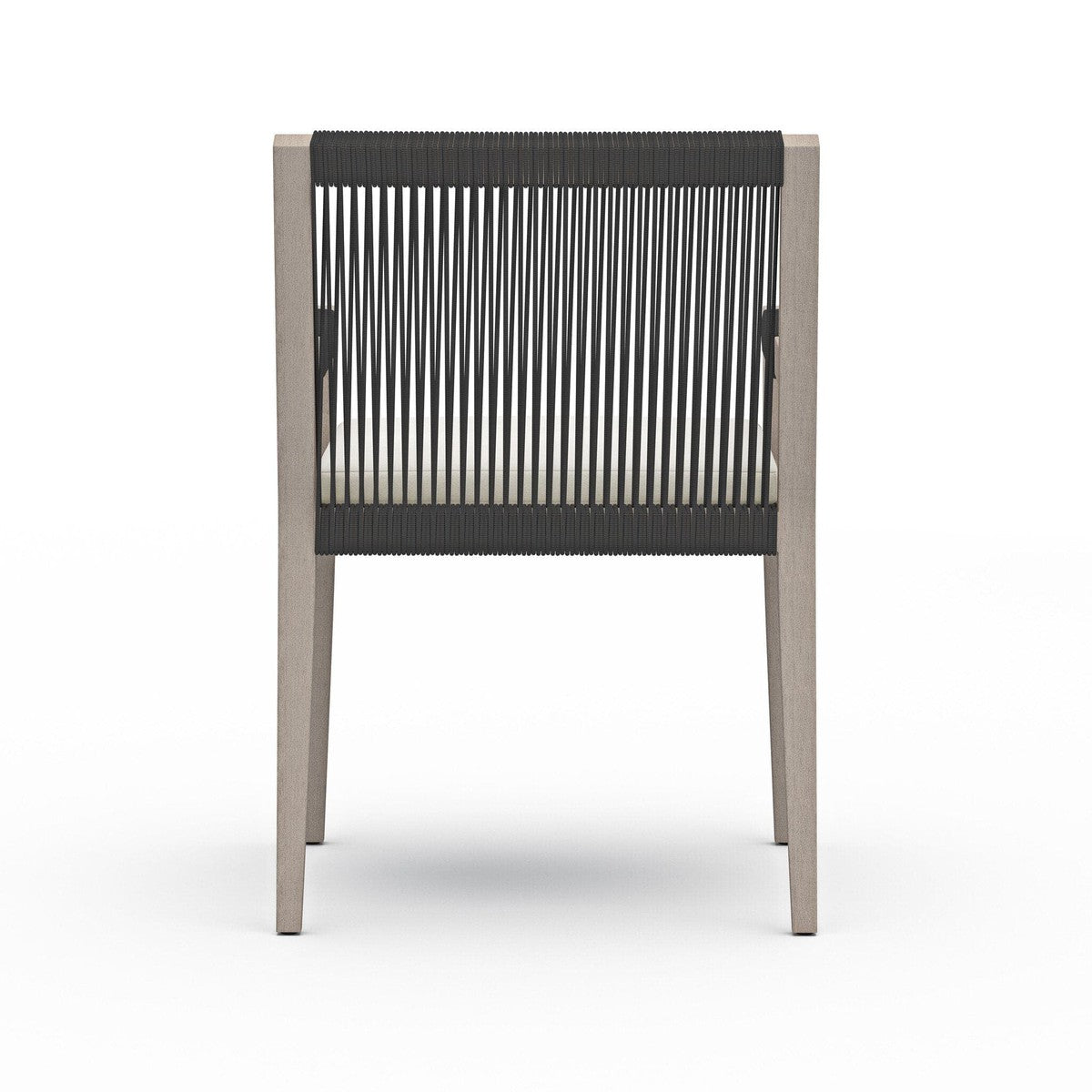 Sherwood Outdoor Dining Armchair, Weathered Grey - Venao Ivory