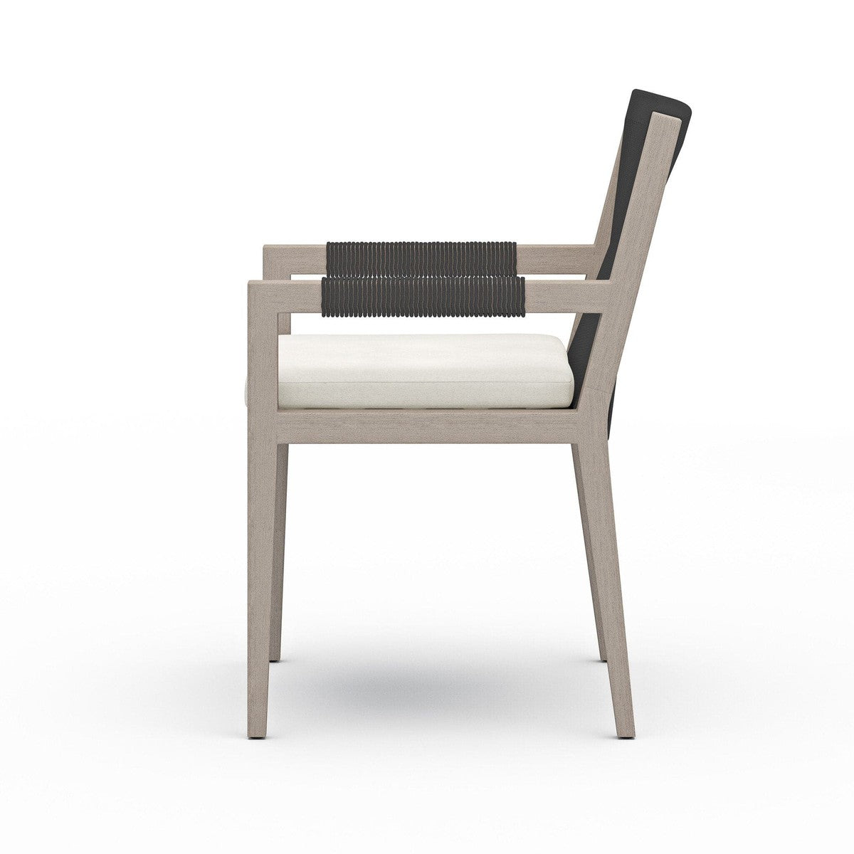 Sherwood Outdoor Dining Armchair, Weathered Grey - Venao Ivory